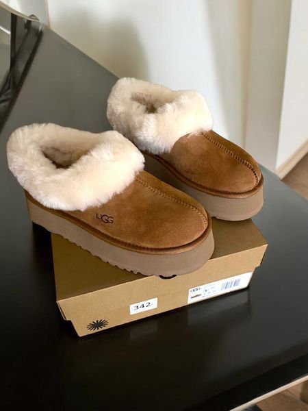 Угги на платформі UGG Platinum Platform Slippers Chestnut 18790-Каштановий-38 фото