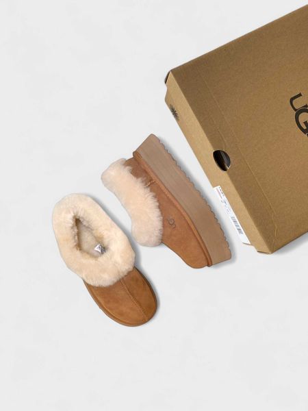 Угги на платформі UGG Platinum Platform Slippers Chestnut 18790-Каштановий-38 фото