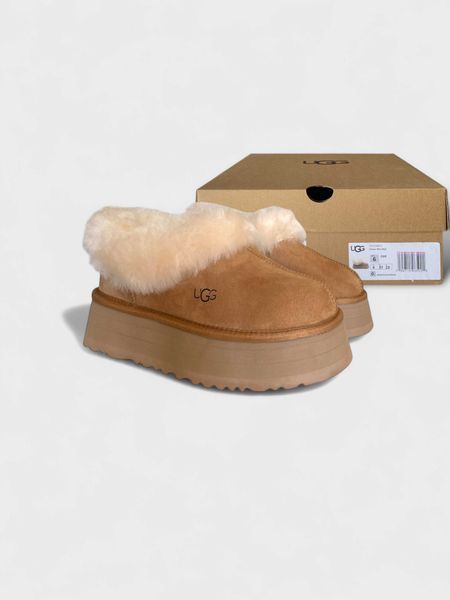 Угги на платформі UGG Platinum Platform Slippers Chestnut 18790-Каштановий-38 фото