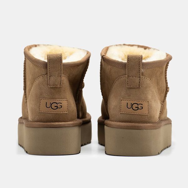 Угги на платформі UGG Ultra Mini Platform Chestnut 13518-Каштановий-36 фото