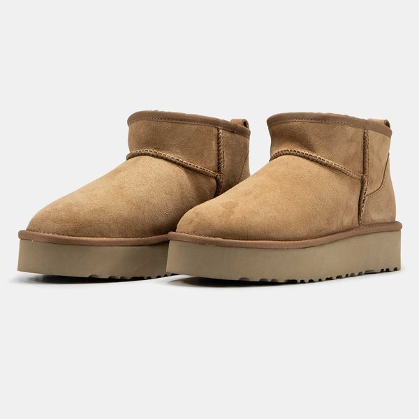 Угги на платформі UGG Ultra Mini Platform Chestnut 13518-Каштановий-36 фото