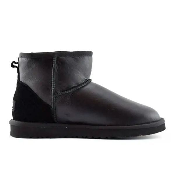 Угги UGG Classic Mini Black Lather 04065-Чорний-36 фото
