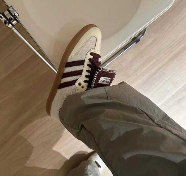 Кросівки Adidas Samba c Wales Bonner White Bordo 15057-Бордовий-36 фото