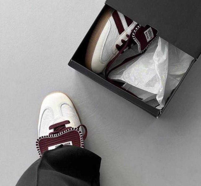 Кросівки Adidas Samba c Wales Bonner White Bordo 15057-Бордовий-36 фото