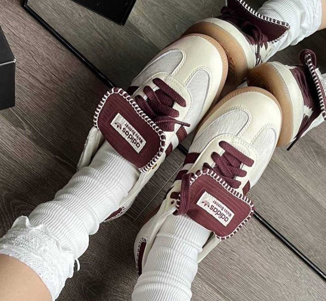 Кросівки Adidas Samba c Wales Bonner White Bordo 15057-Бордовий-36 фото