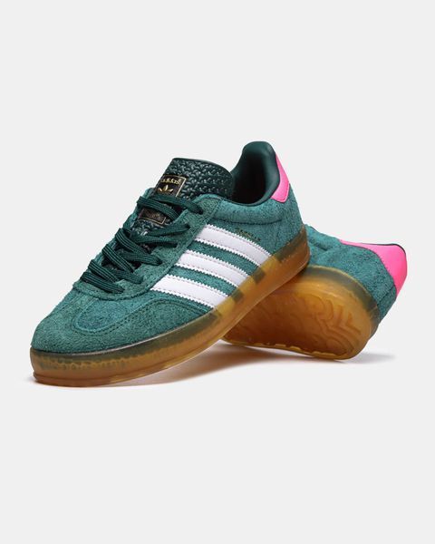 Кросівки Adidas Gazelle Indoor Green White Pink 16598-Зелений-36 фото