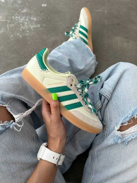 Кросівки Adidas Samba x Wales Bonne Grey Green 12052-Зелений-36 фото