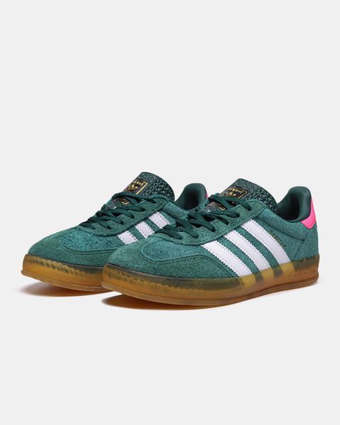 Кросівки Adidas Gazelle Indoor Green White Pink 16598-Зелений-37 фото