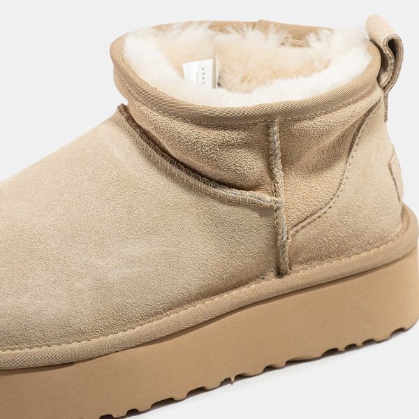 Угги на платформі UGG Ultra Mini Platform Beige 13420-Бежевий-36 фото