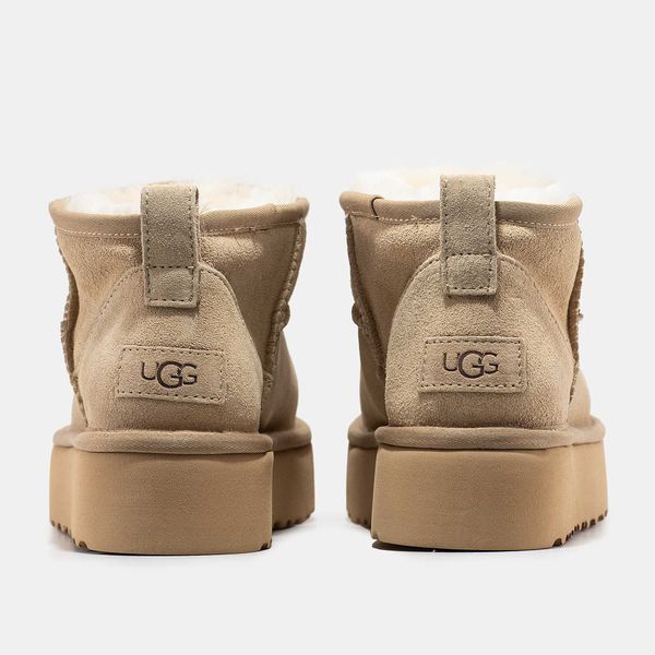 Угги на платформі UGG Ultra Mini Platform Beige 13420-Бежевий-36 фото
