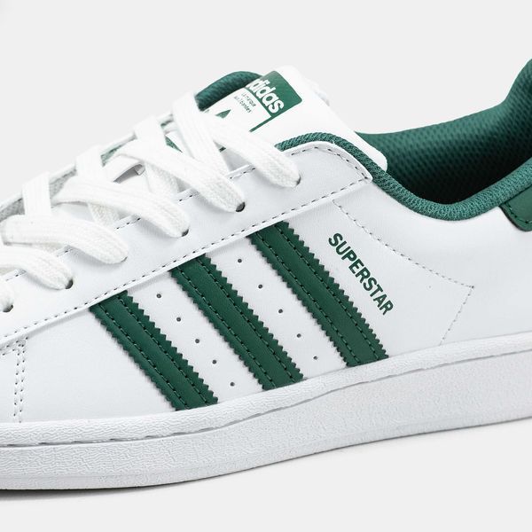 Кросівки Adidas Superstar White Green 17453-Зелений-36 фото
