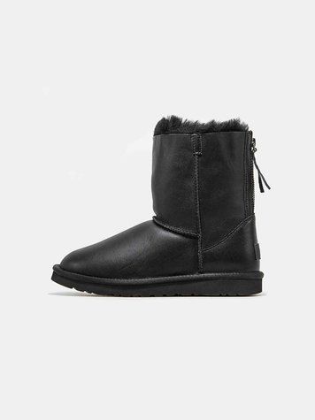 Угги UGG Classic Short Zip Black 05139-Чорний-36 фото