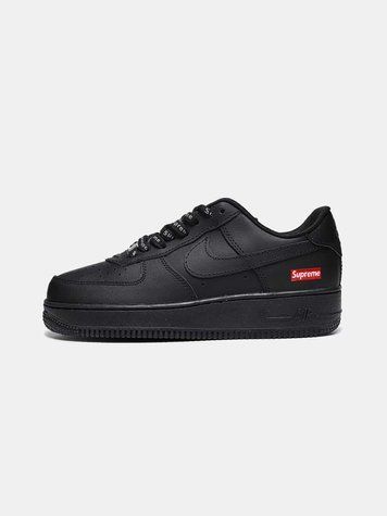 Кросівки Nike Air Force 1 x Supreme Black Red 04725-Чорний-36 фото