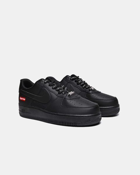 Кросівки Nike Air Force 1 x Supreme Black Red 04725-Чорний-36 фото