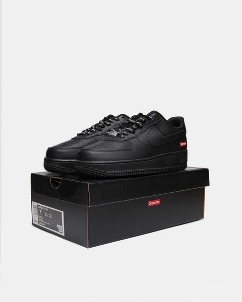 Кросівки Nike Air Force 1 x Supreme Black Red 04725-Чорний-36 фото