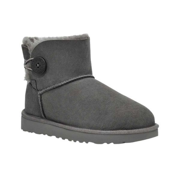 Угги UGG Mini Button Grey 04173-Темно-сірий-36 фото