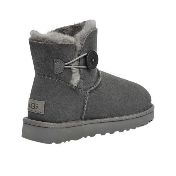 Угги UGG Mini Button Grey 04173-Темно-сірий-36 фото