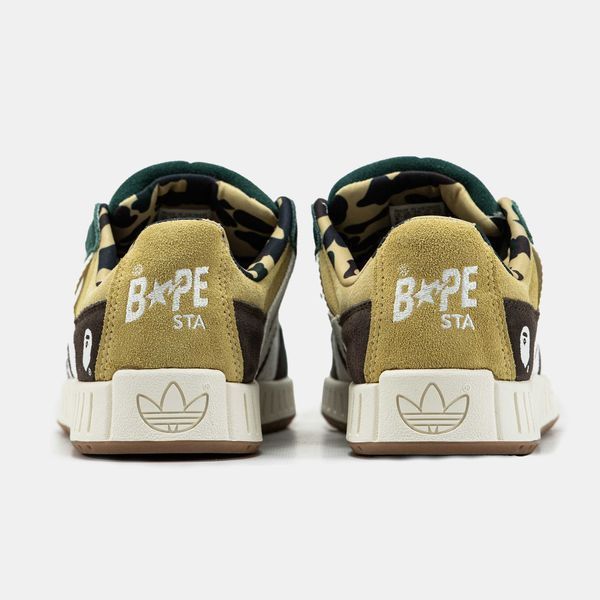 Кросівки Adidas LWST x Bape Beige Green White Brown 17758-Жовтий-42 фото