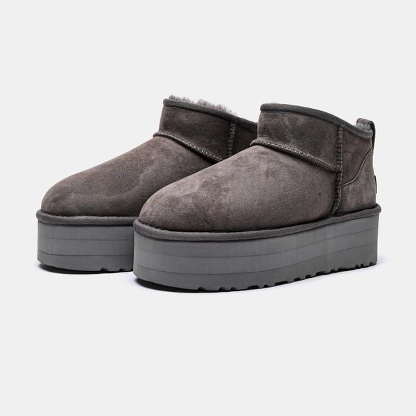 Угги на платформі UGG Ultra Mini Platform Grey 13790-Сірий-37 фото