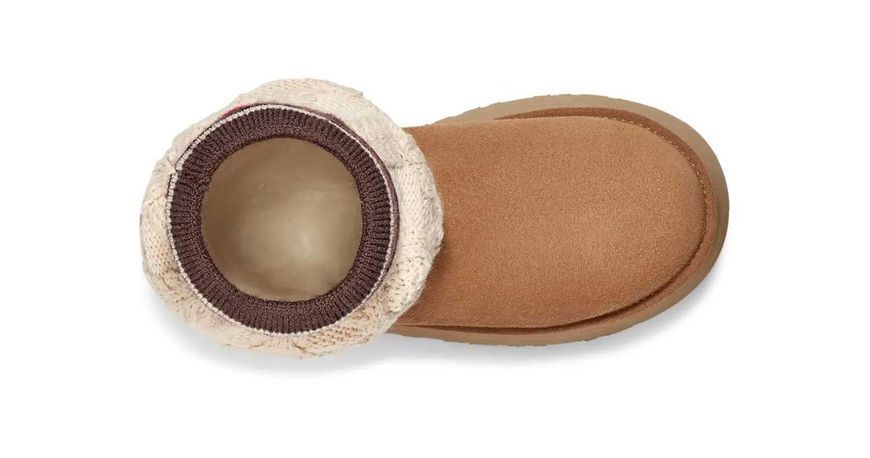 Угги UGG Sweater Letter Boots Chestnut 18157-Каштановий-36 фото