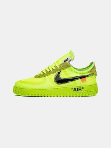 Кросівки Nike Air Force x Off White 1 Volt Low Green 00846-Салатовий-40 фото