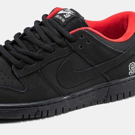Купити Кросівки Supreme x Nike SB Dunk Low Black 21617-Чорний-36 в