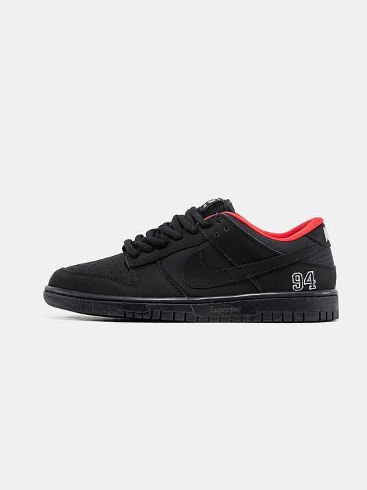 Купити Кросівки Supreme x Nike SB Dunk Low Black 21617-Чорний-36 в