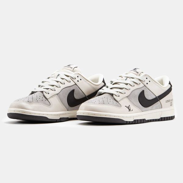 Кросівки Nike SB Dunk Low x Louis Vuitton Grey Black 14687-Сірий-36 фото