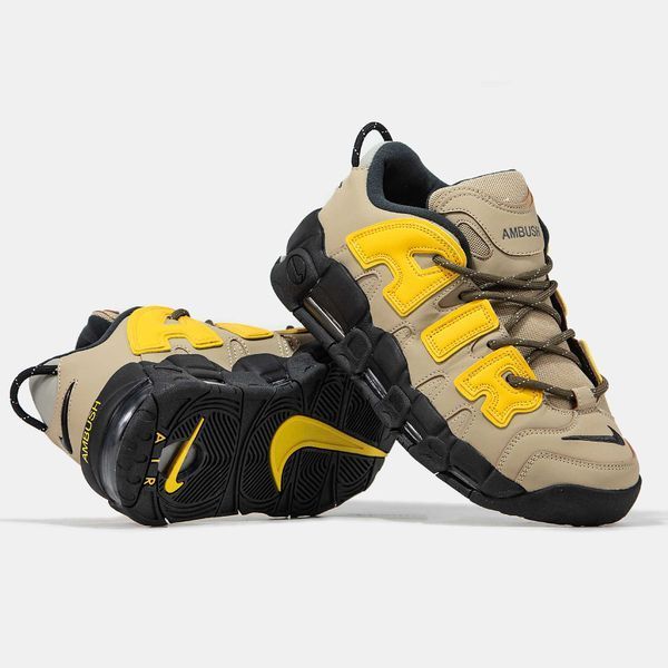 Кросівки Nike Air More Uptempo x AMBUSH Beige Yellow Black 13762-Жовтий-36 фото