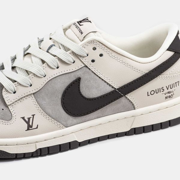 Кросівки Nike SB Dunk Low x Louis Vuitton Grey Black 14687-Сірий-36 фото
