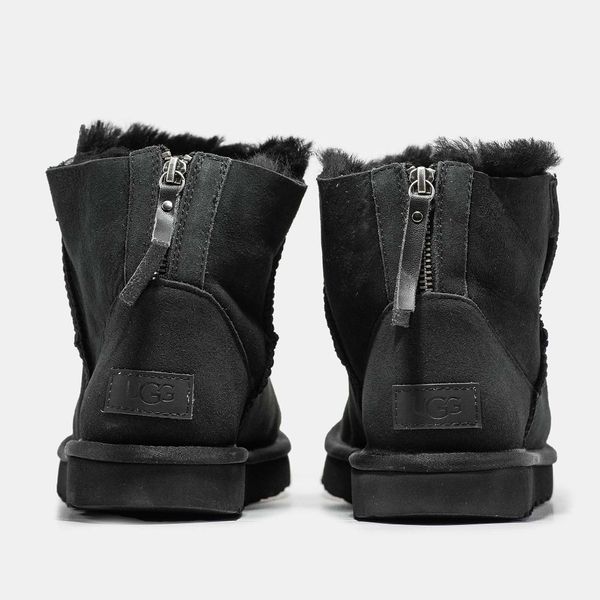Угги UGG Classic Mini Zip Black 10011-Чорний-36 фото