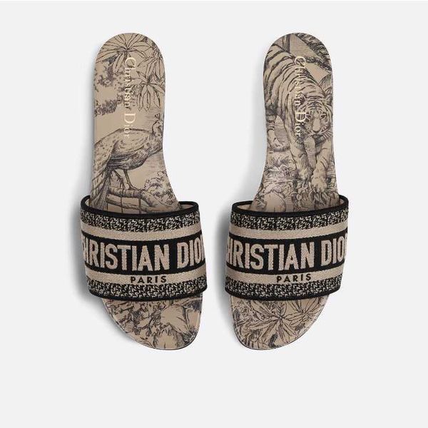 Тапочки Christian Dior Slides 12690-Бежевий-36 фото