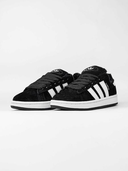 Кросівки Adidas Campus Black White Winter Fur(зимові) 13855-Чорний-37 фото