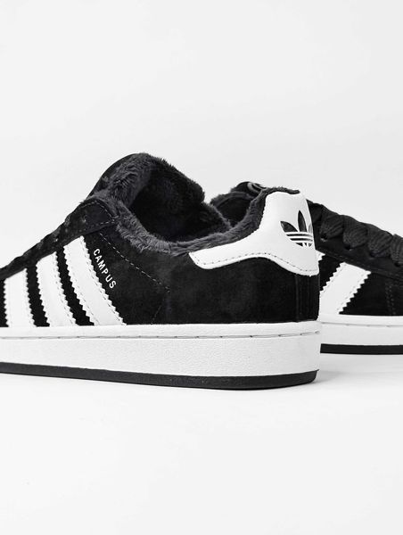Кросівки Adidas Campus Black White Winter Fur(зимові) 13855-Чорний-37 фото