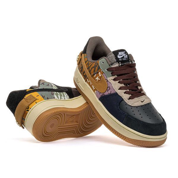 Кросівки Nike Air Force 1 Low x Travis Scott Cactus Jack Blue Brown 02520-Коричневий-41 фото