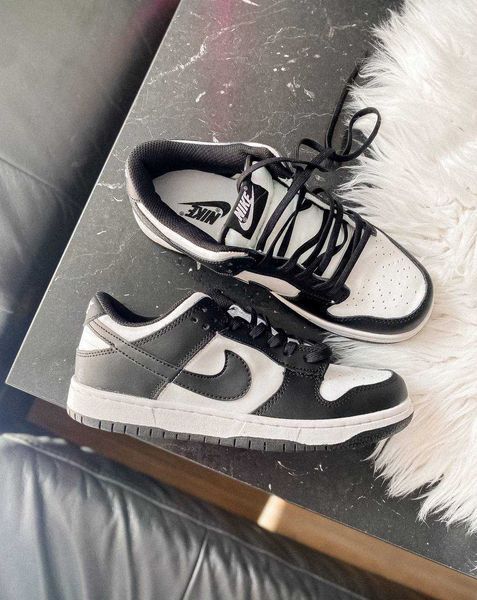 Кросівки Nike SB Dunk Low White Black 06183-Чорний-36 фото
