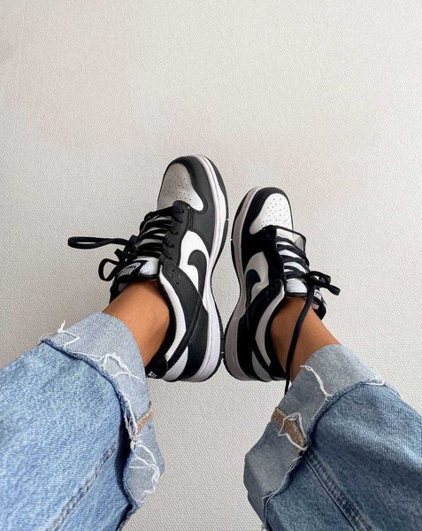 Кросівки Nike SB Dunk Low White Black 06183-Чорний-36 фото