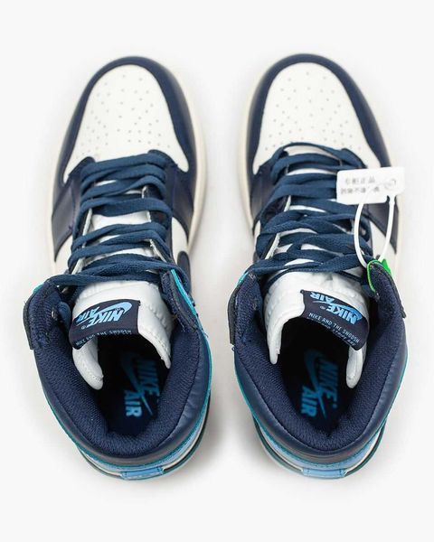 Кросівки Jordan 1 Retro High Patent Blue toe 01676-Блакитний-36 фото