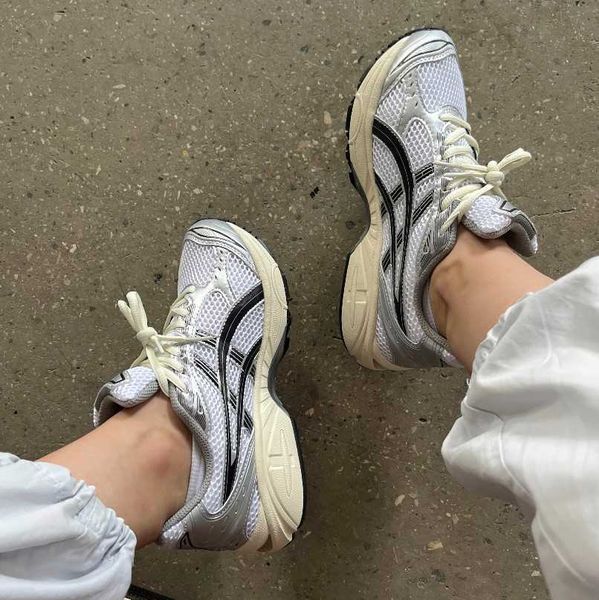 Кросівки Asics Gel-Kayano 14 White Silver Black 12185-Сірий-36 фото