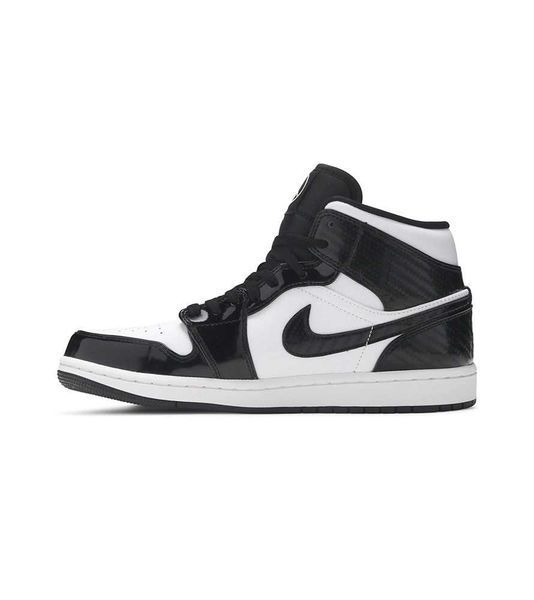 Кросівки Jordan Retro 1 Black White Carbon 06021-Чорний-36 фото