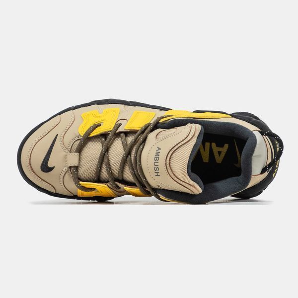 Кросівки Nike Air More Uptempo x AMBUSH Beige Yellow Black 13762-Жовтий-40 фото