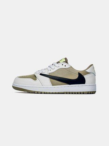 Кросівки Jordan 1 Low x Travis Scott Golf 13492-Коричневий-36 фото