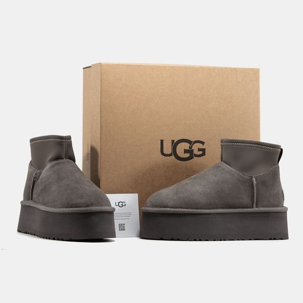 Угги на платформі UGG Classic Mini Dipper Grey 18649-Сірий-36 фото
