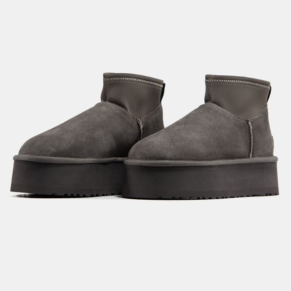 Угги на платформі UGG Classic Mini Dipper Grey 18649-Сірий-36 фото