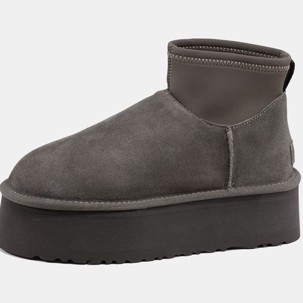 Угги на платформі UGG Classic Mini Dipper Grey 18649-Сірий-36 фото