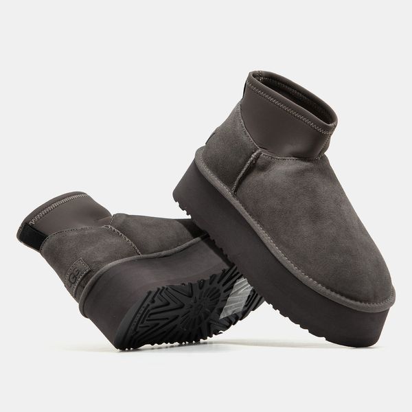 Угги на платформі UGG Classic Mini Dipper Grey 18649-Сірий-36 фото