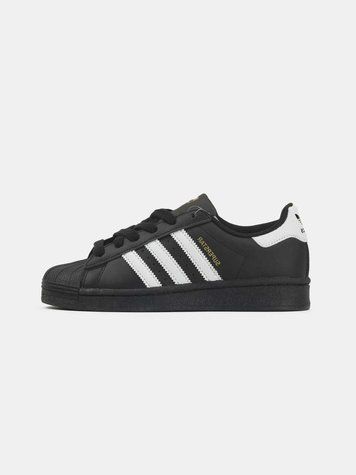 Кросівки Adidas Superstar Black White gold logo 00482-Чорний-36 фото