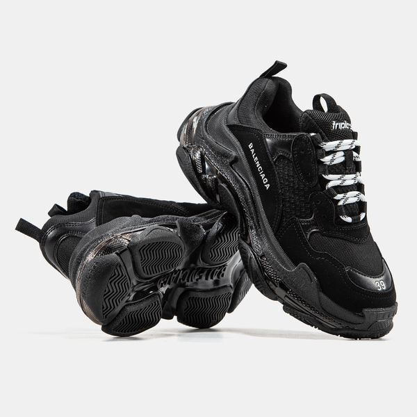 Кросівки Balenciaga Triple S Clear Sole Black 03368-40 фото
