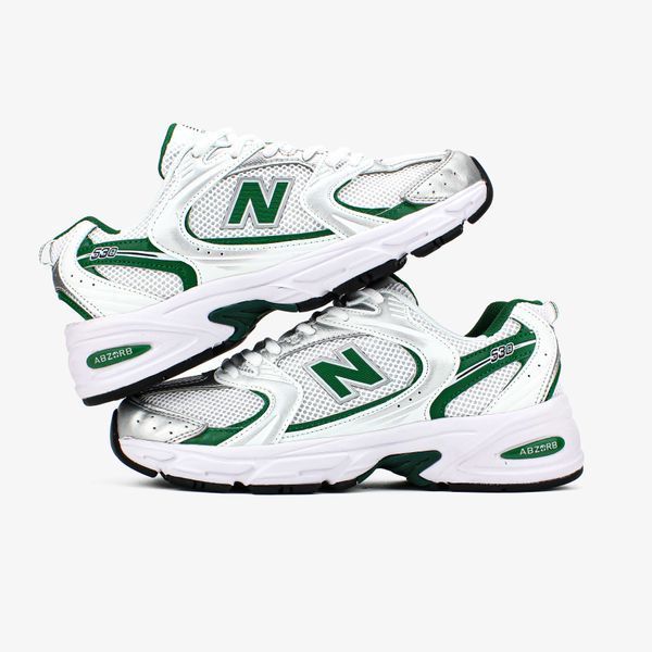 Кросівки New Balance 530 White Green Silver Premium 09012-Зелений-36 фото