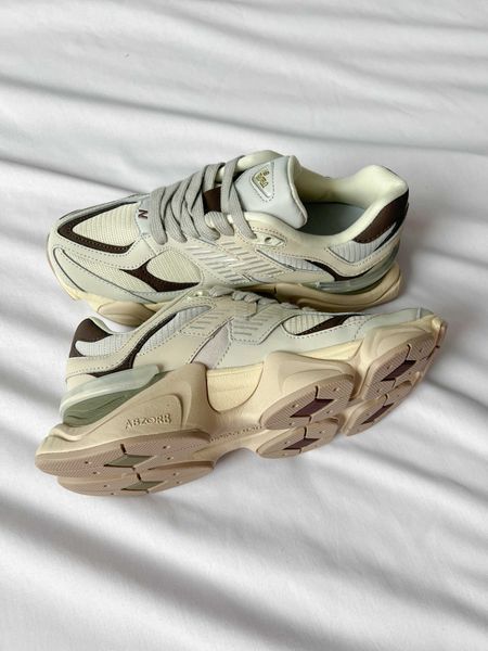 Кросівки New Balance 9060 Grey matter Timberwolf Covert green 11839-Кремовий-36 фото
